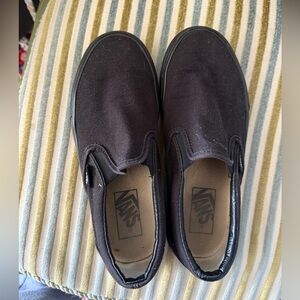 Vans Black Canvas Slip-Ons